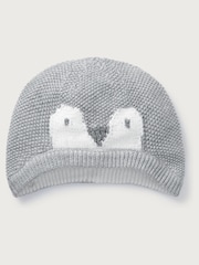 The White Company Grey Organic Cotton Snowy Hat - Image 1 of 1
