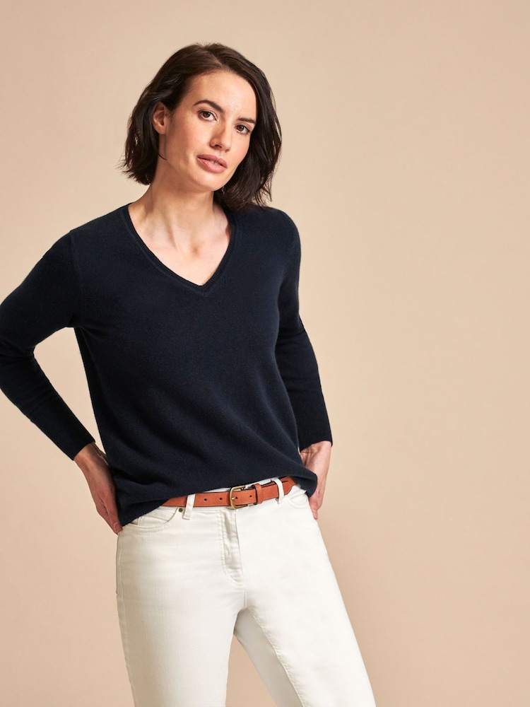 Pure Collection Cashmere V-Neck Sweater - Image 1 of 3