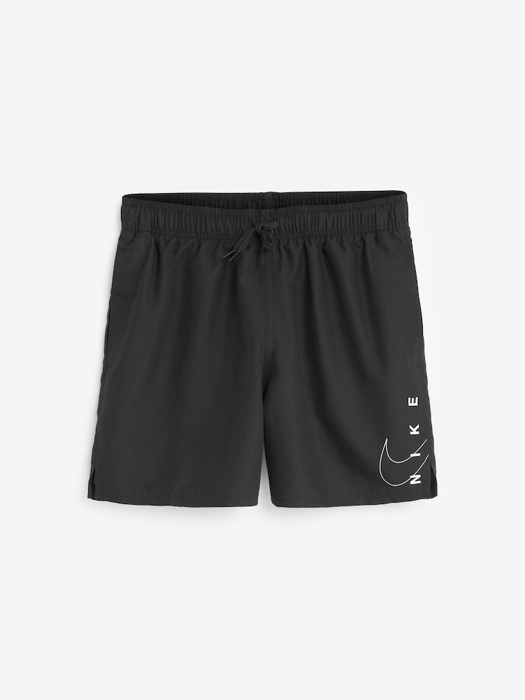 Nike Black Split Logo 5 Inch Volley Swim Shorts - Image 4 of 4