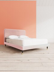 Swoon Easy Velvet Blush Pink Brockham Bed - Image 1 of 8