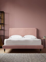 Swoon Easy Velvet Blush Pink Brockham Bed - Image 2 of 8
