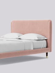 Swoon Easy Velvet Blush Pink Brockham Bed - Image 6 of 8