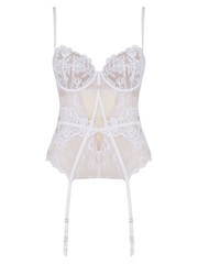 Ann Summers White The Icon Embroidered Balcony Basque - Image 7 of 7