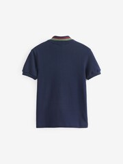 Lacoste Tricolour Collar 100% Cotton Polo Shirt - Image 2 of 3