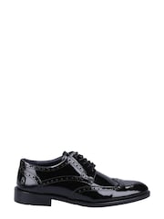 Hush Puppies Dustin Black Brogue Patent Shoes - Image 2 of 5