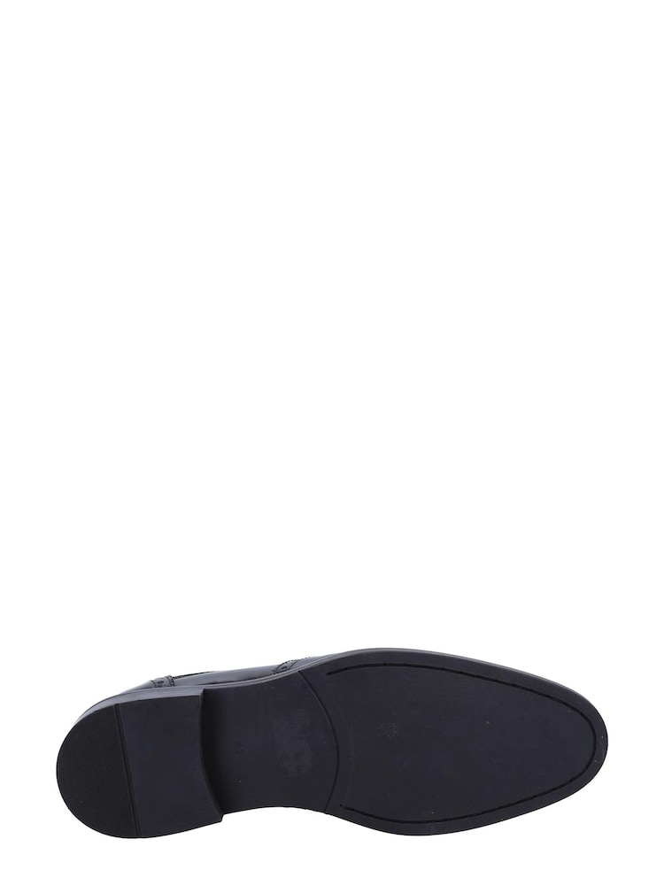 Hush Puppies Dustin Black Brogue Patent Shoes - Image 5 of 5