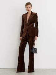 Reiss Mocha Brown Wren Suit Trousers - Image 4 of 9