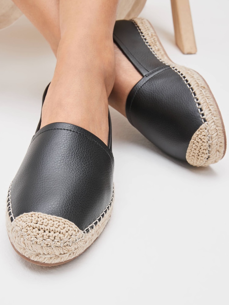 Black Forever Comfort® Flat Espadrille Shoes - Image 2 of 6
