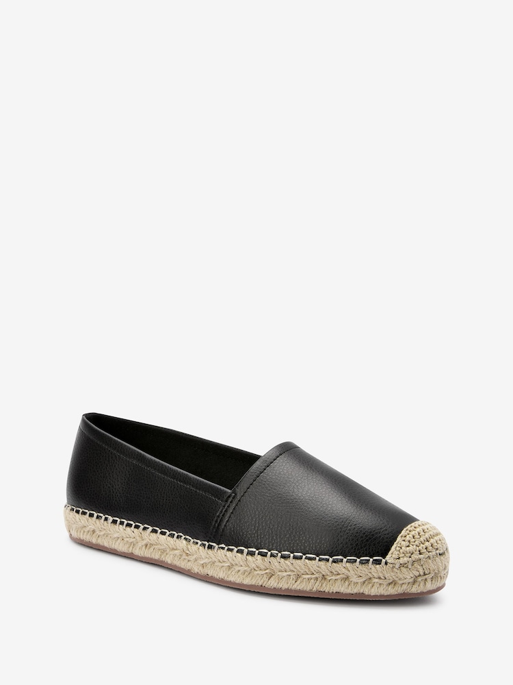 Black Forever Comfort® Flat Espadrille Shoes - Image 4 of 6