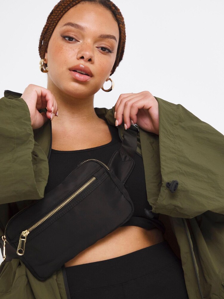 Simply Be Green Swing Poncho Parka Jacket - Image 4 of 4