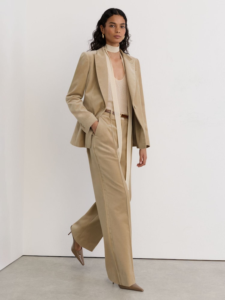 бархатные деловые брюки с защипами Reiss Nessa - Изображение 1 10 бархатные деловые брюки с защипами Reiss Nessa - Изображение 1 10