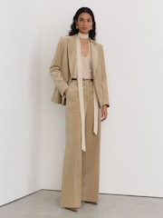 бархатные деловые брюки с защипами Reiss Nessa - Изображение 8 10