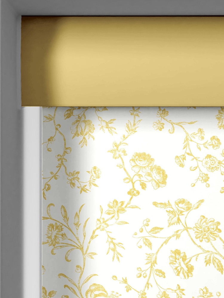 Laura Ashley Ochre Yellow Aria Made To Measure Roller Blind - Image 3 of 6
