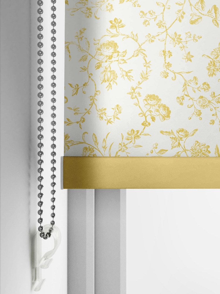 Laura Ashley Ochre Yellow Aria Made To Measure Roller Blind - Image 4 of 6