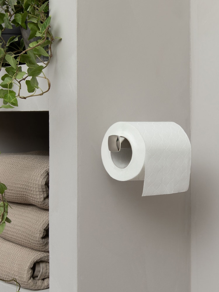 Robert Welch Silver Burford Toilet Roll Holder Fixed - Image 2 of 4
