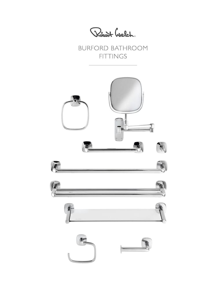 Robert Welch Silver Burford Toilet Roll Holder Fixed - Image 4 of 4