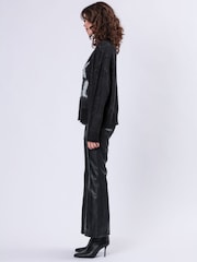 Religion Black Oversized Slogan Jumper In Soft Fluffy Knit - Image 5 of 6