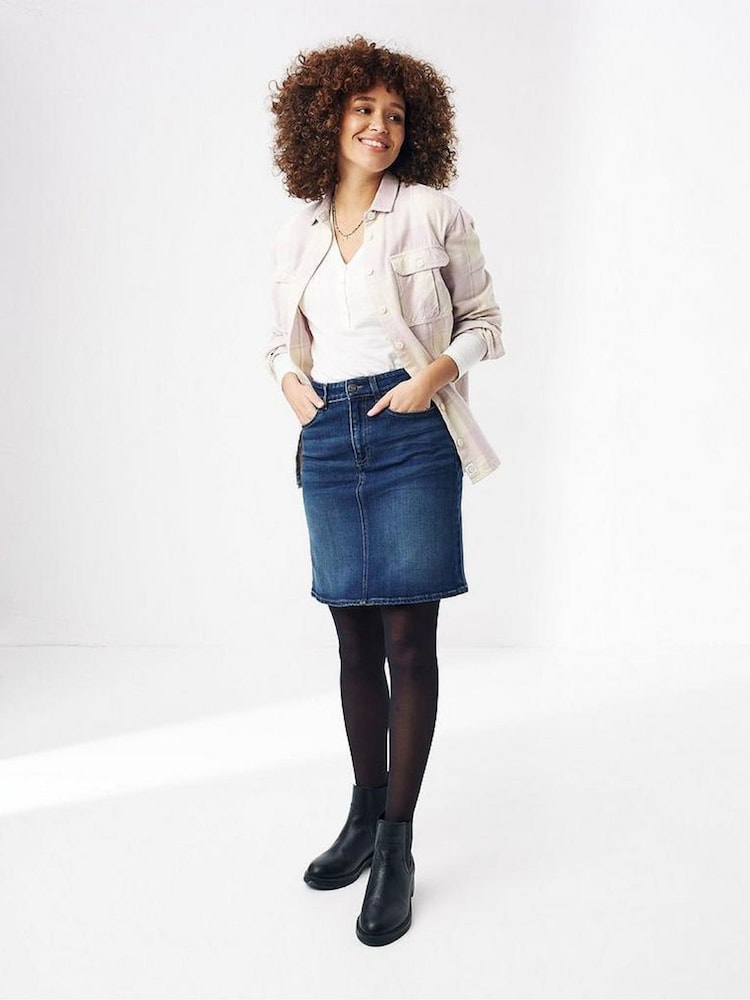 FatFace Blue Hope Denim Skirt - Image 1 of 4