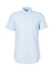 Barbour® Sky Blue Oxtown Classic Short Sleeve Oxford 100% Cotton Shirt - Image 7 of 8