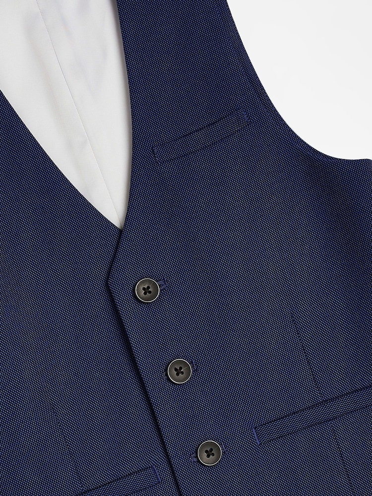 River Island Blue Boys Patterned Waistcoat - Image 3 of 3 River Island Blue Boys Patterned Waistcoat - Image 3 of 3