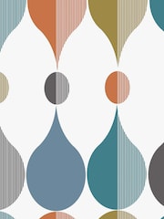 Graham & Brown Blue Coronation Craze Carnival 10M Wallpaper - Image 2 of 3