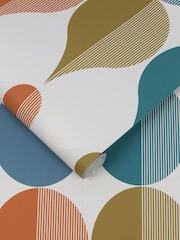 Graham & Brown Blue Coronation Craze Carnival 10M Wallpaper - Image 3 of 3