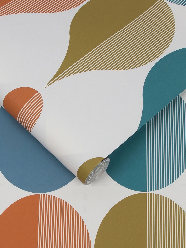 Graham & Brown Blue Coronation Craze Carnival 10M Wallpaper - Image 3 of 3