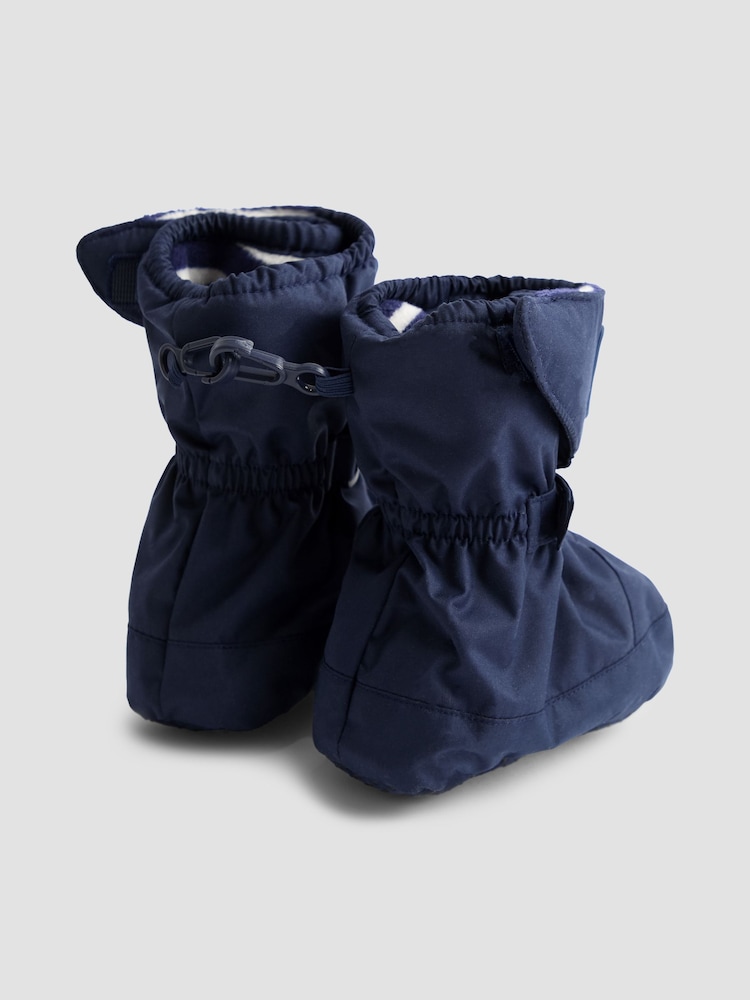 Marineblau/blau - Jojo Maman Bébé Wasserfeste Babyschuhe mit Fleecefutter - Bild 2 von 4