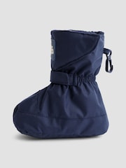 Marineblau/blau - Jojo Maman Bébé Wasserfeste Babyschuhe mit Fleecefutter - Bild 4 von 4