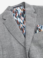 Grey Slim Signature Angelico Linen Blend Blazer - Image 8 of 13