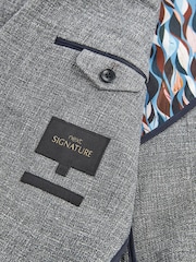 Grey Slim Signature Angelico Linen Blend Blazer - Image 9 of 13