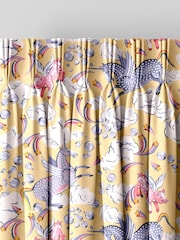 Cath Kidston Yellow Kids Unicorn Made To Measure 100% Cotton Curtains - Image 3 of 9
