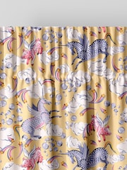 Cath Kidston Yellow Kids Unicorn Made To Measure 100% Cotton Curtains - Image 4 of 9
