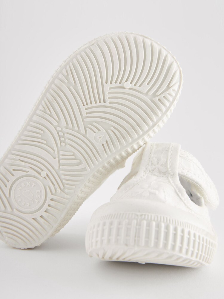 White Broderie Wide Fit (G) First Walker Shoes - Image 5 of 5