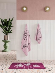 Ted Baker Pink Tulip 100% Cotton Towel - Image 1 of 2