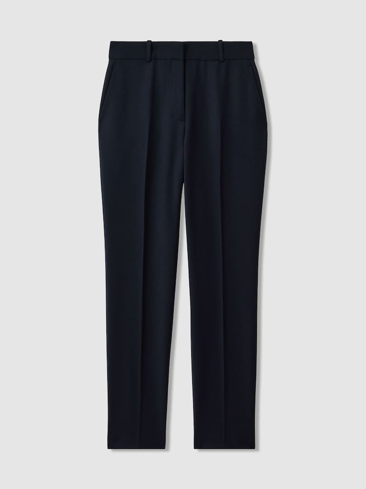 Reiss Navy Gabi Tall Puppytooth Slim-Fit Suit Trousers - Image 2 of 8 Reiss Navy Gabi Tall Puppytooth Slim-Fit Suit Trousers - Image 2 of 8