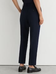 Reiss Navy Gabi Tall Puppytooth Slim-Fit Suit Trousers - Image 6 of 8