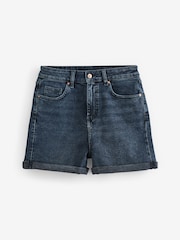 Inky Blue Comfort Stretch Denim Mom Shorts - Image 5 of 5