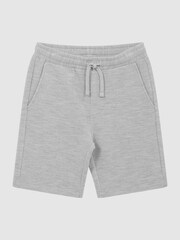 Reiss Grey Star Senior Ribbed Jersey Shorts - Image 2 of 6