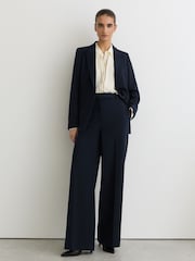 Reiss Navy Gabi Tall Tailored Single Breasted Suit Blazer - Image 3 of 8