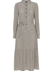 Whistles Blue Clover Print Shirt Dress - Image 2 of 2