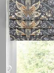 Indigo Blue Langley Made To Measure Roman 100% Cotton Blind - Image 2 of 6
