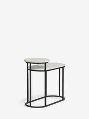 White Marble Side Table - Image 5 of 7