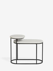 White Marble Side Table - Image 6 of 7