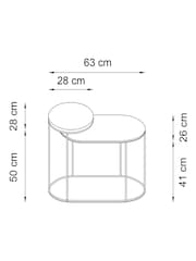 White Marble Side Table - Image 7 of 7