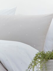 Drift Home Natural Betty Spot Duvet Cover and Pillowcase Set - Image 3 of 4