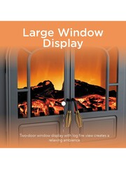 Warmlite Grey Double Door 2KW Fireplace Heater - Image 2 of 7