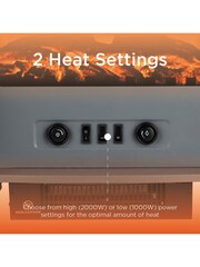 Warmlite Grey Double Door 2KW Fireplace Heater - Image 4 of 7