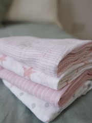 Aden & Anais Doll Essentials Muslin 100% Cotton Blankets 4 Pack - Image 1 of 4