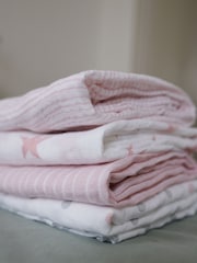 Aden & Anais Doll Essentials Muslin 100% Cotton Blankets 4 Pack - Image 2 of 4